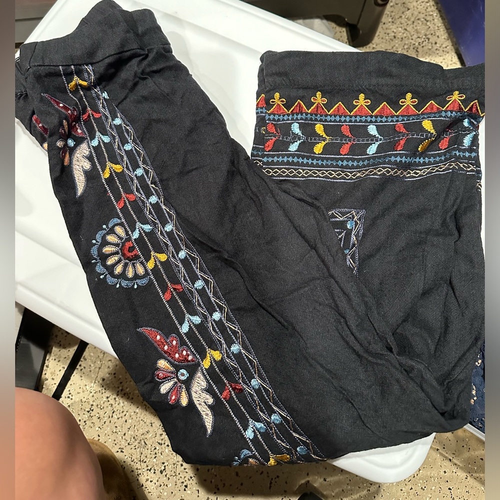 NWT Anthropologie flare patterned pants